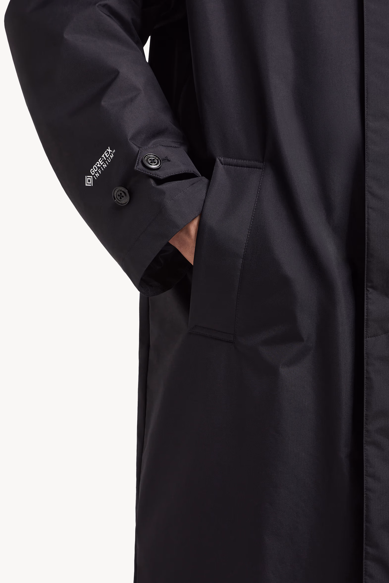 Moncler x FRGMT Nabeh GORE-TEX INFINIUM⢠Trench Coat Men Navy Blue Moncler 8